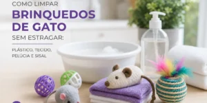 Ambiente doméstico com brinquedos infantis e gato de pelúcia em 2026
